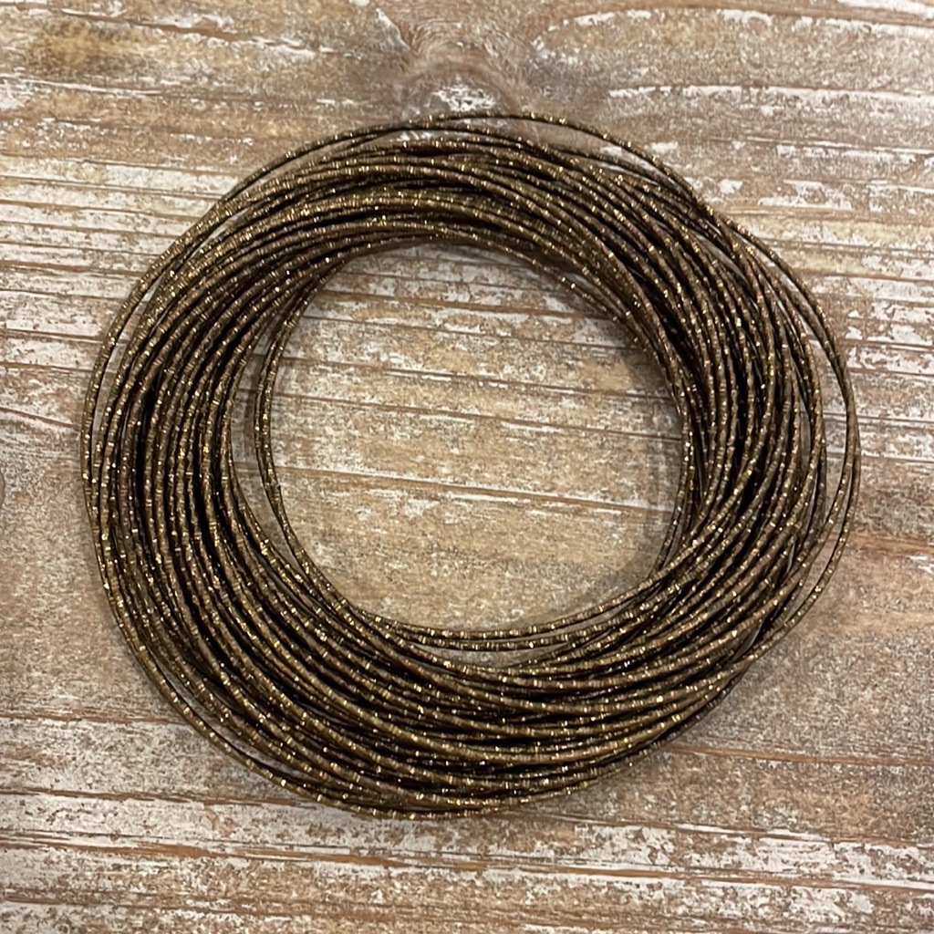 Bronze Interlocking Large Statement Bangle Bracelet